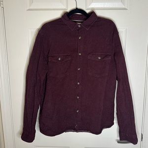Goodfellow & Co maroon long sleeve button down flannel shirt - Size L